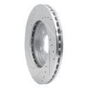 R1 86-90 Chrysler Town & Country Front Right Drilled & Slotted Silver Brake Rotor