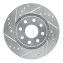 R1 04-17 Chevrolet AVEO (USA/Canada) Front Left Drilled & Slotted Silver Brake Rotor