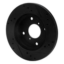 R1 89-94 Suzuki Swift Front Left Drilled & Slotted Black Brake Rotor