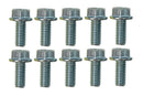 Moroso 5/16in-18 x .750in Serrated Zinc Flange Bolt - 10 Pack