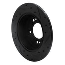 R1 07-12 Kia Rondo (USA) Rear Left Drilled & Slotted Black Brake Rotor