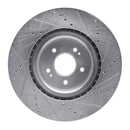 R1 18-22 Kia Stinger Front Drill & Slot Silver Rotors