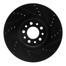 R1 14-25 Alfa Romeo Tonale Front Left Drilled & Slotted Black Brake Rotor