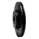 R1 99-09 Volvo S60 Front Right Drilled & Slotted Black Brake Rotor