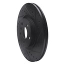 R1 15-25 BMW 228I xDrive Gran Coupe Front Right Drilled & Slotted Black Brake Rotor