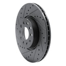 R1 10-25 Audi A3 Quattro Front & Rear Drilled & Slotted Black Brake Rotor Set