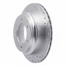 R1 92-04 Acura SLX Rear Right Drilled & Slotted Silver Brake Rotor