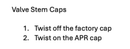 APR Valve Stem Caps - Gunmetal - Set of 4