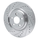 R1 14-21 Jaguar XJ Front & Rear Drilled & Slotted Silver Brake Rotor Set