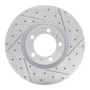 R1 10-24 Audi RS E-Tron Gt Right Front Drilled & Slotted Geo-Carbon Rotor