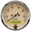 Autometer 3-1/8in 0-190km/h Antique Beige Elec. Programmable Speedometer