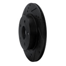 R1 17-25 Nissan X-Trail (Mexico) Rear Left Drilled & Slotted Black Brake Rotor