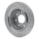 R1 12-14 Ford F-150 4WD Rear Left Drilled & Slotted Silver Brake Rotor