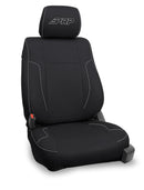 PRP 12-14 Ford Raptor Front Seat Covers (Pair) - Black w Silver Stitch