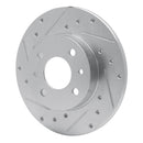 R1 12-19 Fiat 500 Front & Rear Drilled & Slotted Silver Brake Rotor Set