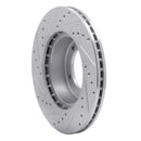 R1 90-16 Land Rover Range Rover Front Right Drilled & Slotted Silver Brake Rotor