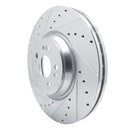 R1 20-25 Mercedes-Benz GLE350 Front Left Drilled & Slotted Silver Brake Rotor