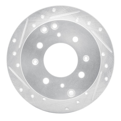R1 99-06 Hyundai SONATA Rear Left Drilled & Slotted Silver Brake Rotor