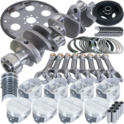Eagle Chevy 350 1Pc 3.750in Crank 5.700in I-Beam Rod 4.030in Pistons 153 Tooth FP Balanced Assembly