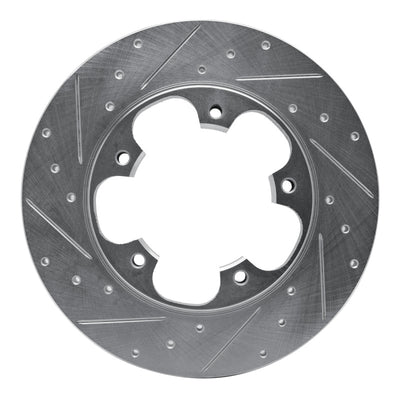 R1 15-25 Ford Transit-250 Rear Left Drilled & Slotted Silver Brake Rotor