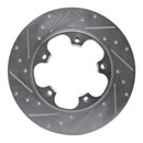 R1 15-25 Ford Transit-250 Rear Left Drilled & Slotted Silver Brake Rotor