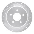 R1 95-02 Ford Explorer Rear Drilled & Slotted Silver Brake Rotor Set