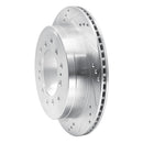 R1 10-24 Toyota 4Runner Rear Drill & Slot Silver Rotors