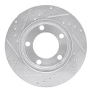 R1 94-96 Ford F-150 4WD Front Right Drilled & Slotted Silver Brake Rotor