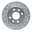 R1 81-87 Renault ALLIANCE Front Left Drilled & Slotted Silver Brake Rotor