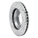 R1 98-07 Lexus LX470 Front Right Drilled & Slotted Silver Brake Rotor