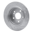 R1 90-95 Mercedes-Benz 300SL Rear Left Drilled & Slotted Silver Brake Rotor