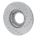 R1 85-92 Toyota Pickup Front Left Drilled & Slotted Silver Brake Rotor