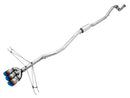 AWE 17-20 Honda Civic Si Track Edition Triple Vapor Blue Exhaust w/ Front Pipe