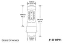 Diode Dynamics 3157 LED Bulb HP11 LED - Red (Single)
