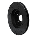 R1 00-10 Pontiac Vibe Front Left Drilled & Slotted Black Brake Rotor