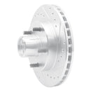 R1 91-03 Chevrolet Blazer Front Right Drilled & Slotted Silver Brake Rotor