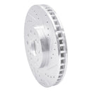 R1 93-98 Toyota Supra Front Right Drilled & Slotted Silver Brake Rotor