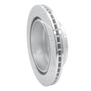 R1 12-21 Nissan NV2500 Rear Right Drilled & Slotted Silver Brake Rotor
