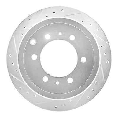 R1 93-97 Lexus LX450 Rear Left Drilled & Slotted Silver Brake Rotor
