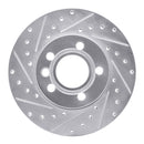 R1 96-00 Volkswagen EuroVan Front Left Drilled & Slotted Silver Brake Rotor