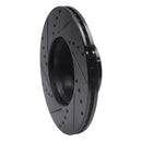 R1 79-85 Mercedes-Benz 380SEL Front Right Drilled & Slotted Black Brake Rotor