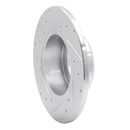 R1 74-99 Land Rover Defender 110 Front Right Drilled & Slotted Silver Brake Rotor