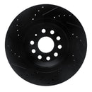 DFC 06-25 Audi S3 (USA/Canada) Rear Right Drilled & Slotted Black Brake Rotor