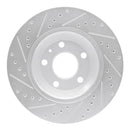 R1 04-09 Audi S4 Front & Rear Drilled & Slotted Silver Brake Rotor Set