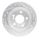 R1 83-95 Mercedes-Benz E300 Rear Left Drilled & Slotted Silver Brake Rotor