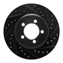 R1 65-72 Dodge Dart Front Right Drilled & Slotted Black Brake Rotor