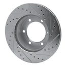 R1 95-04 Toyota 4Runner Front Right Drilled & Slotted Silver Brake Rotor