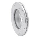 R1 92-98 Lexus SC300 Front Right Drilled & Slotted Silver Brake Rotor