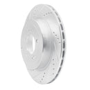 R1 08-15 Mitsubishi Lancer Rear Drilled & Slotted Silver Brake Rotor Set