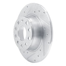 R1 18-25 Audi Q2 Rear Drilled & Slotted Silver Brake Rotor Set